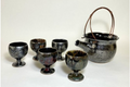 Kyo Yaki / Kiyomizu Yaki Shuki Set – Tenmoku Glaze