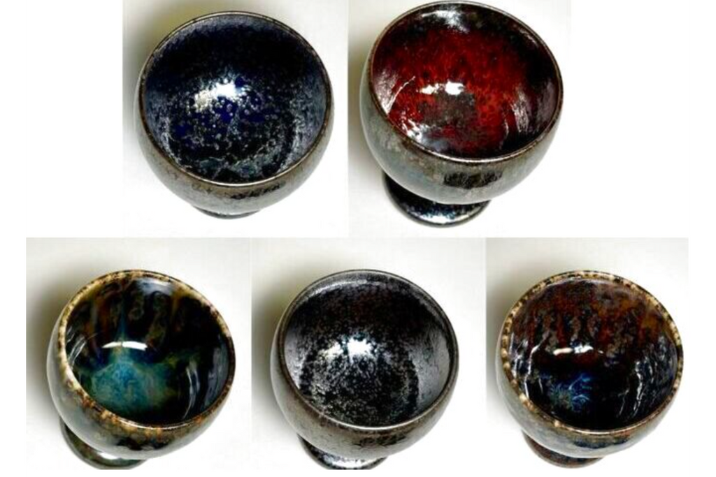 Kyo Yaki / Kiyomizu Yaki Shuki Set – Tenmoku Glaze