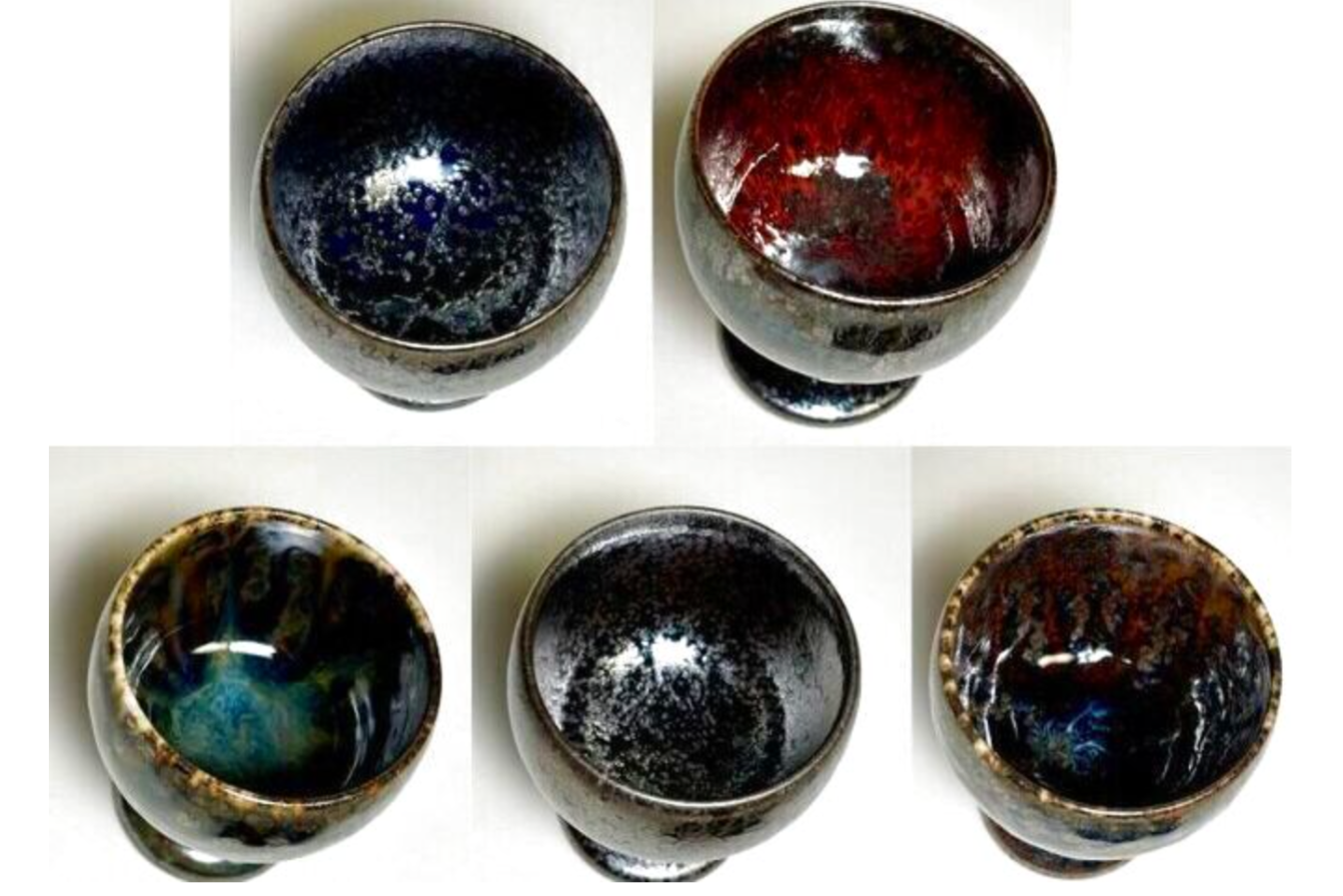 Kyo Yaki / Kiyomizu Yaki Shuki Set – Tenmoku Glaze