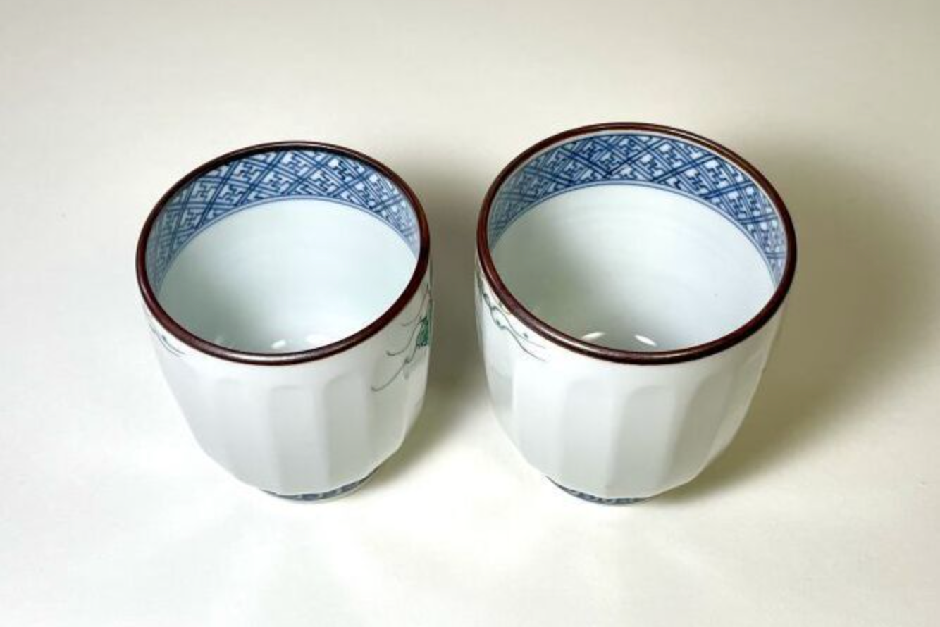 Kyo Yaki / Kiyomizu Yaki Yunomi – Iroe Mubyō (Six Gourds) by Ichiraku