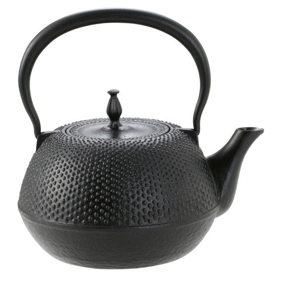 Nanbu Tekki Handcrafted Cast Iron Kettle - Round Arare Pattern 1.2L | Traditional Japanese Ironware